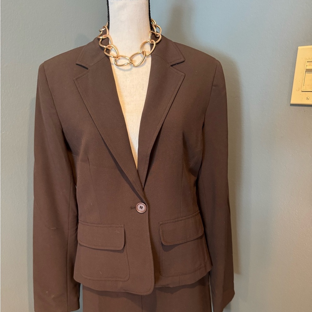 Bandolino brown suit.  Jacket and skirt included.